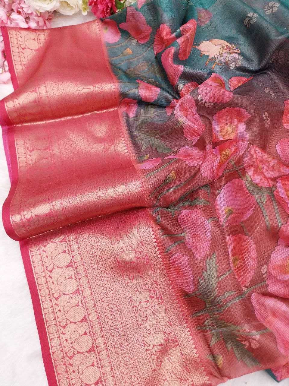 YNF SOFT KOTA SYF ANHANT-1 SAREES WHOLESALE PRINTED LADIES KOTA DORIA SAREES MANUFACTURER